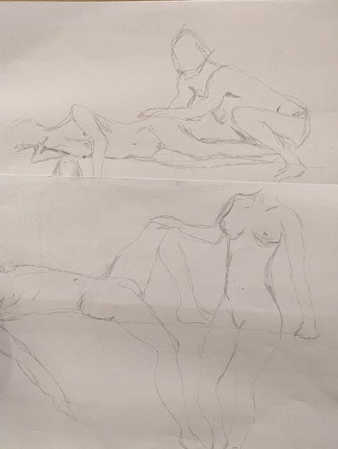 life drawings of models in cardiff