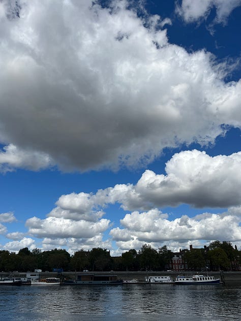 View from Battersea Park, streets in Bermondsey, Tower Bridge, and my favorite Thai coconut pancakes at Borough Market