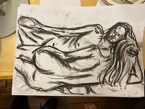 life model sketches in cardiff life drawing