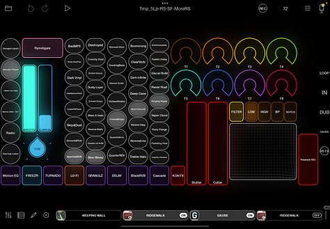 Screen captures of my current LoopyPro template