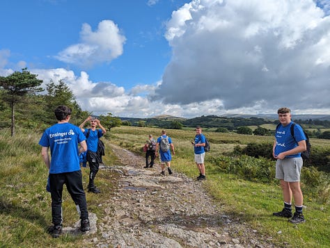 guided team building challenge walk in the brecon beacons