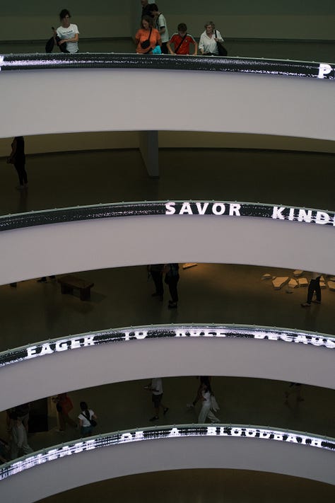 An afternoon at the Guggenheim art museum photographs by food and travel writer Courtney Jill Bishop.