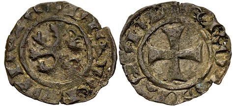 The coin was used by Crusaders in the 14th Century.