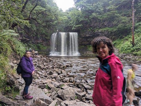 guided walk waterfalls brecon wales 