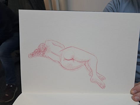 life model sketches in cardiff life drawing