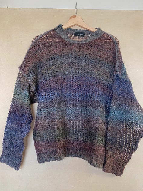 Pull. Mohair. Laine. Gilet. Cardigan. Maille. Maille XXL. Cachemire.