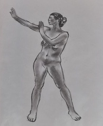 life drawings of a nude female model in cardiff