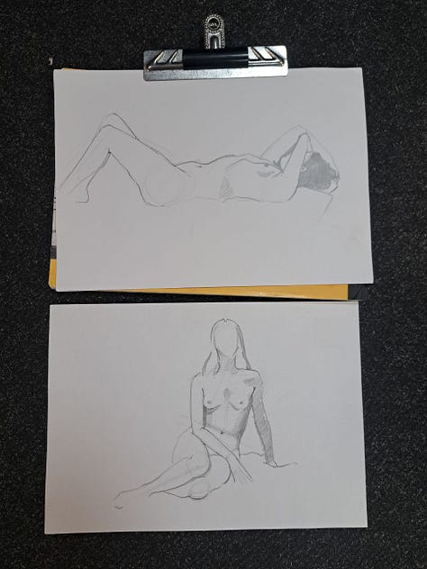 life model sketches in cardiff life drawing