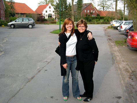 Bike tour in Paris with Bradley, On top of a giant wind turbine in Germany, With my Mamma visiting family in Germany