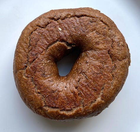 Zylberschtein's pumpernickel bagel