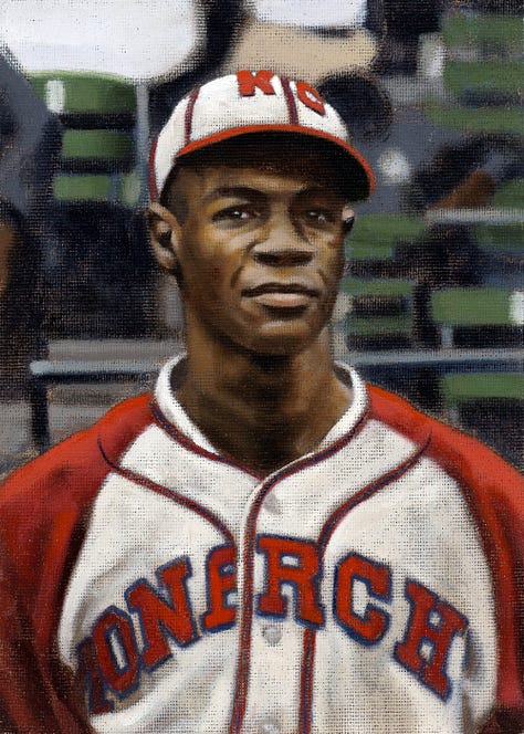 Negro League color studies Rube Foster Barney Brown Buck O’Neil Satchel Paige Ray Brown