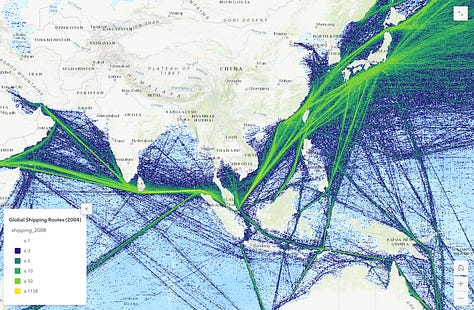 Stills from ArcGIS StoryMap: Mapping the Environmental Effects of Fast Fashion