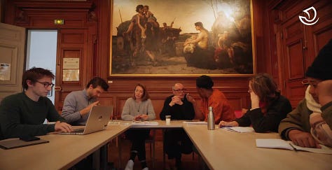 Paris Citizens' Assembly members at work.