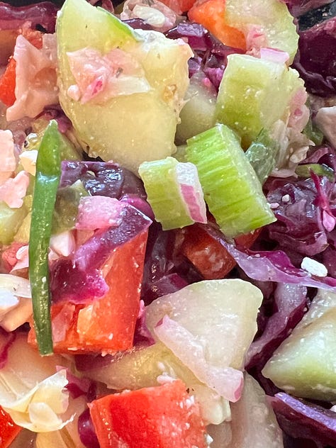 chopped salad in a bowl