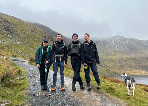 walking snowdon in the snow