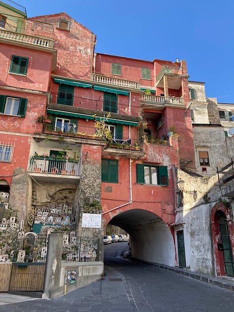 Images of Amalfi town and surrounding hills 