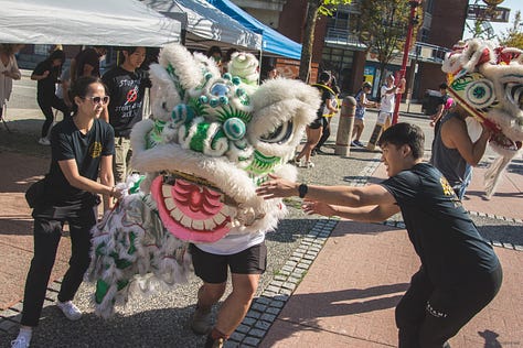 Kick out gentrification Kung Fu and Lion Dancing