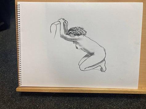 female life model poses and sketches