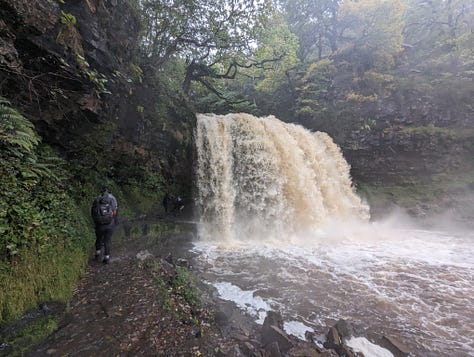 guided walk of the waterfalls of the brecon Beacons with Wales Outdoors