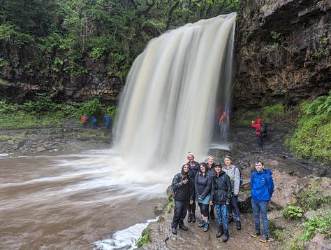 guided waterfall walking in the Brecon Beacons National Park