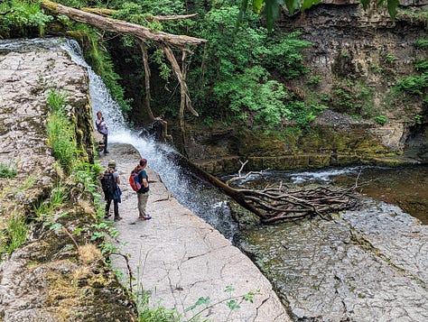 waterfall walk with guide in the Brecon Beacons