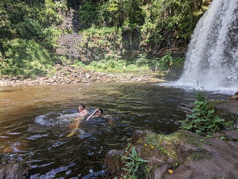 yoga and hiking weekend promotional images