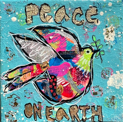 Groovy & Retro "Peace on Earth Doves"