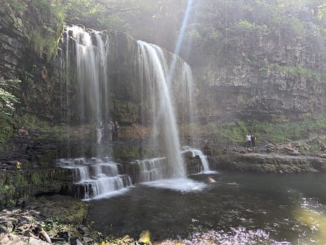 guided waterfall walk with Wales Outdoors in the Brecon Beacons