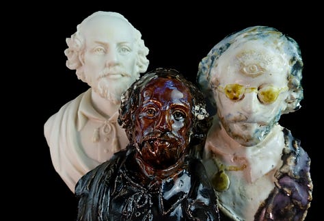 ceramics of Shakespeare inspired characters