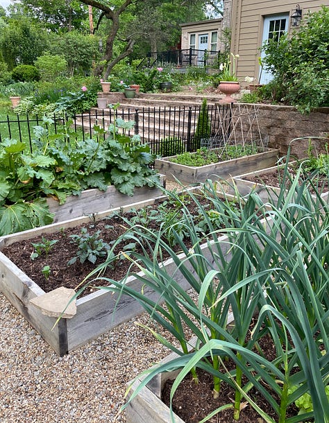 Gardens at Havenwood: the Long Border, the Entry Garden, the Pond & Potting Shed, St Francis' Garden, the Cottage Garden, and the Kitchen Garden. 2024