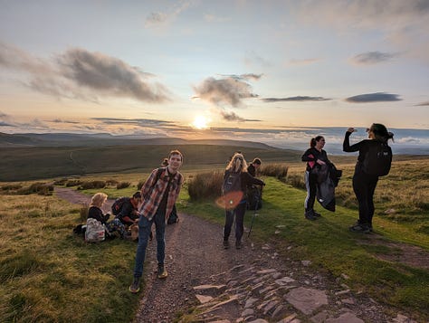 sunset walk up Pen y Fan