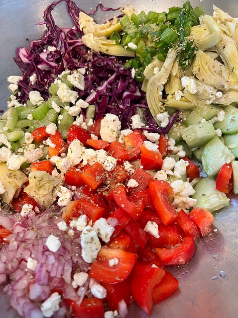 chopped salad in a bowl