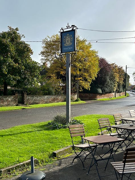 3 photos of The Longs, the last pub remaining in the village of Steeple Ashton, Wiltshire. Images: Roland's Travels