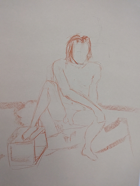 nude male life drawing in merthyr tydfil