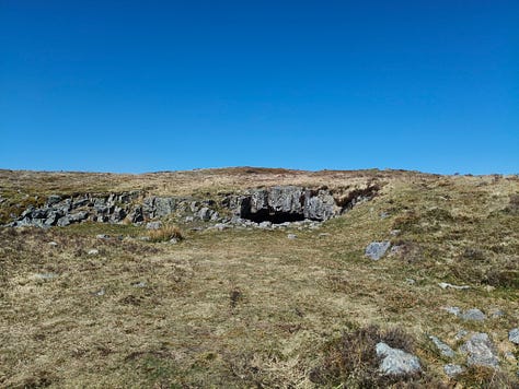 mountain scenery in Bannau Brychieniog Brecon Beacons on a sunny day