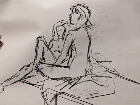 life drawings of models in cardiff