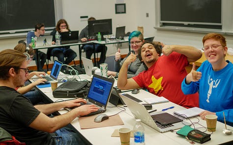 Photos depicting the participation of people from all over the world in the Global Game Jam