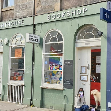 Picturs of bookshops in Edinburgh, a book launch and shmoozing