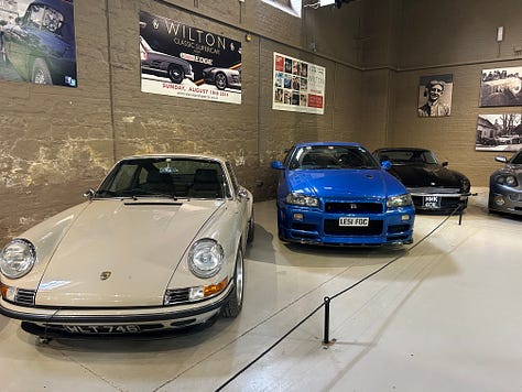 The Earl of Pembroke's car collection at Wilton House.