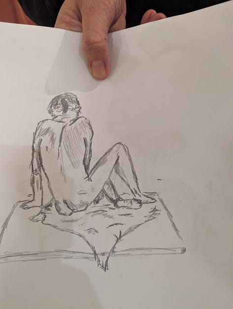 life drawing sketches of a nude male in cardiff