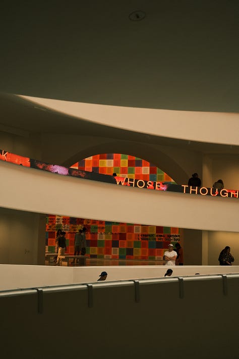 An afternoon at the Guggenheim art museum photographs by food and travel writer Courtney Jill Bishop.