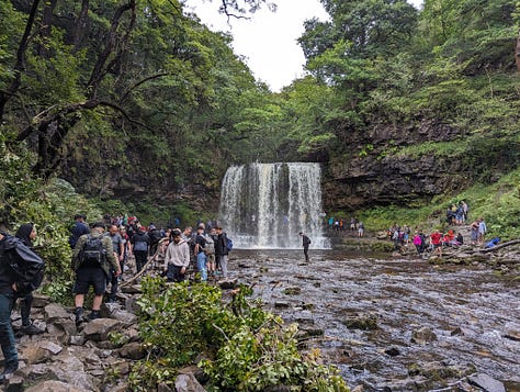 guided walk waterfalls brecon beacons