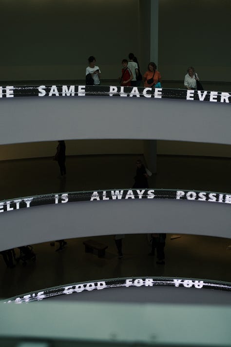 An afternoon at the Guggenheim art museum photographs by food and travel writer Courtney Jill Bishop.
