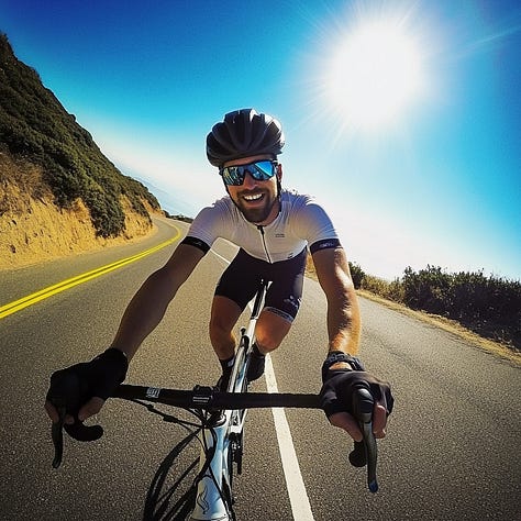 Rabbit, cyclist, cactus + GoPro prompt in Midjourney