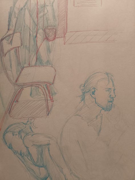 sketches of a life model