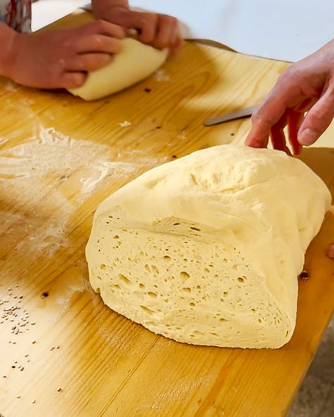 Making homemade bread in Sicily