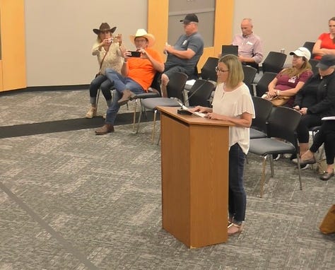 Members of Citizens Defending Freedom speak at the October 2023 board meeting in Plano ISD