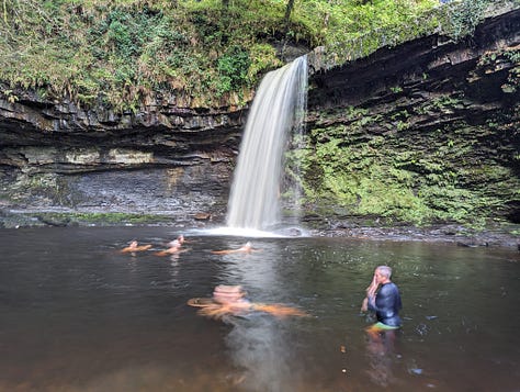 guided walk of the waterfalls of the BBNP with Wales Outdoors