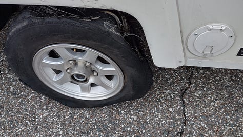 Images of the RV after the blowout