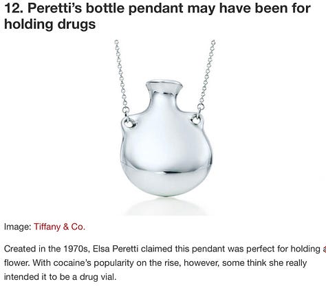 Tiffany&Co. Elsa Peretti open bottle pendant 